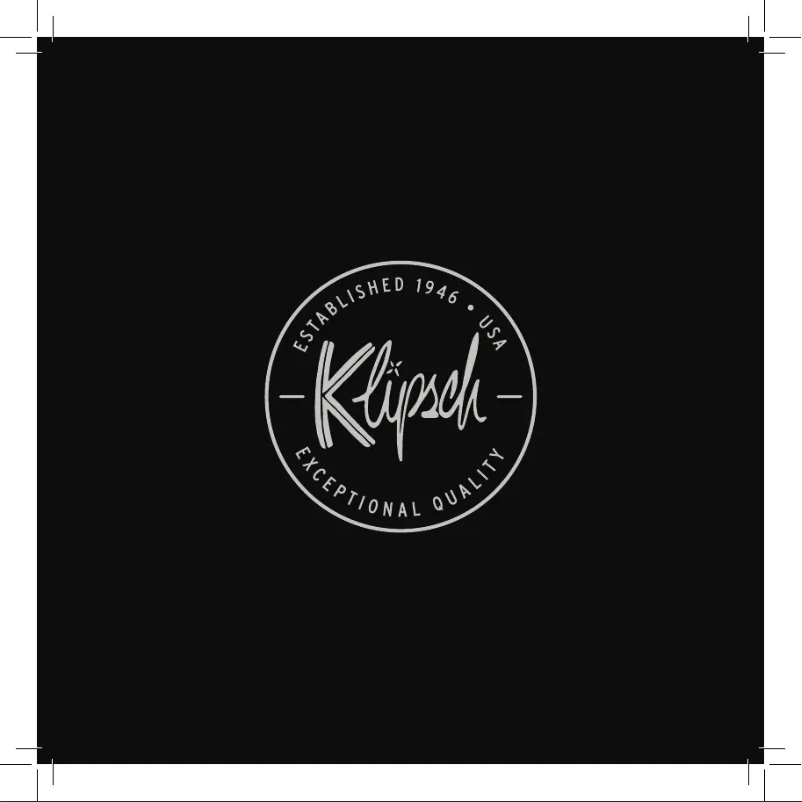 Page 1 de la notice Manuel utilisateur Klipsch GIG XL