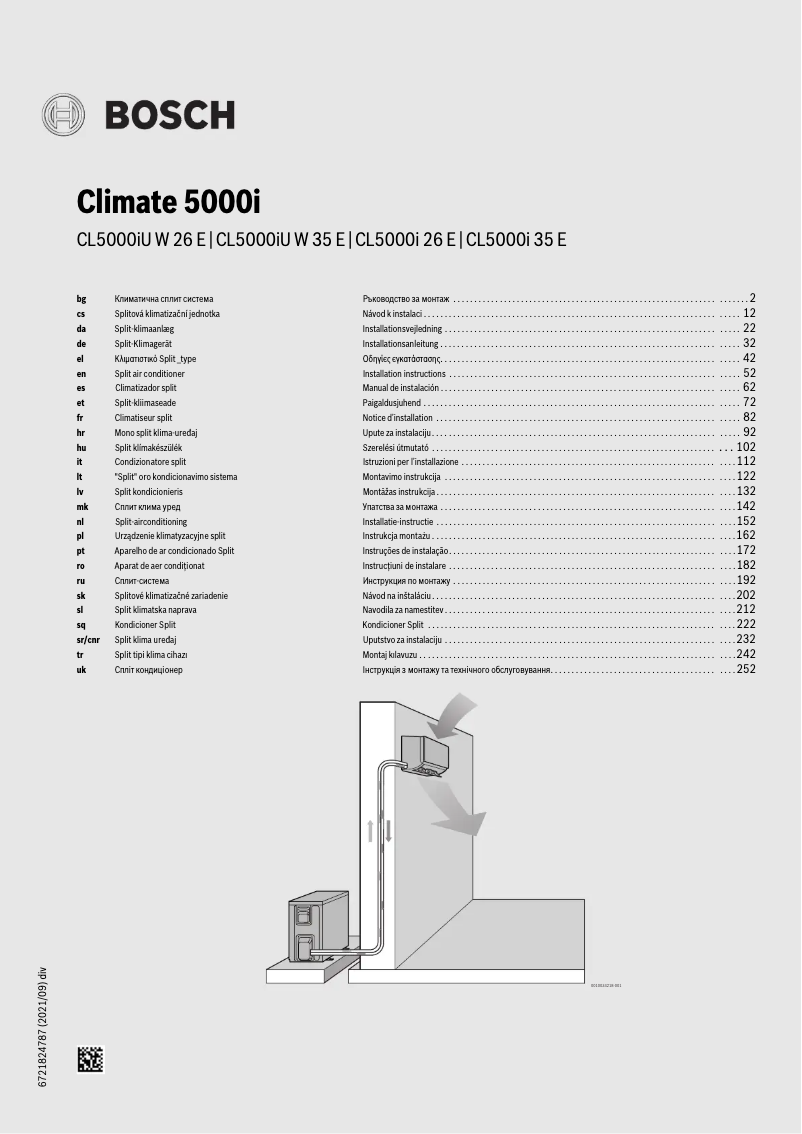 Page 1 de la notice Manuel utilisateur Bosch Climate 5000i
