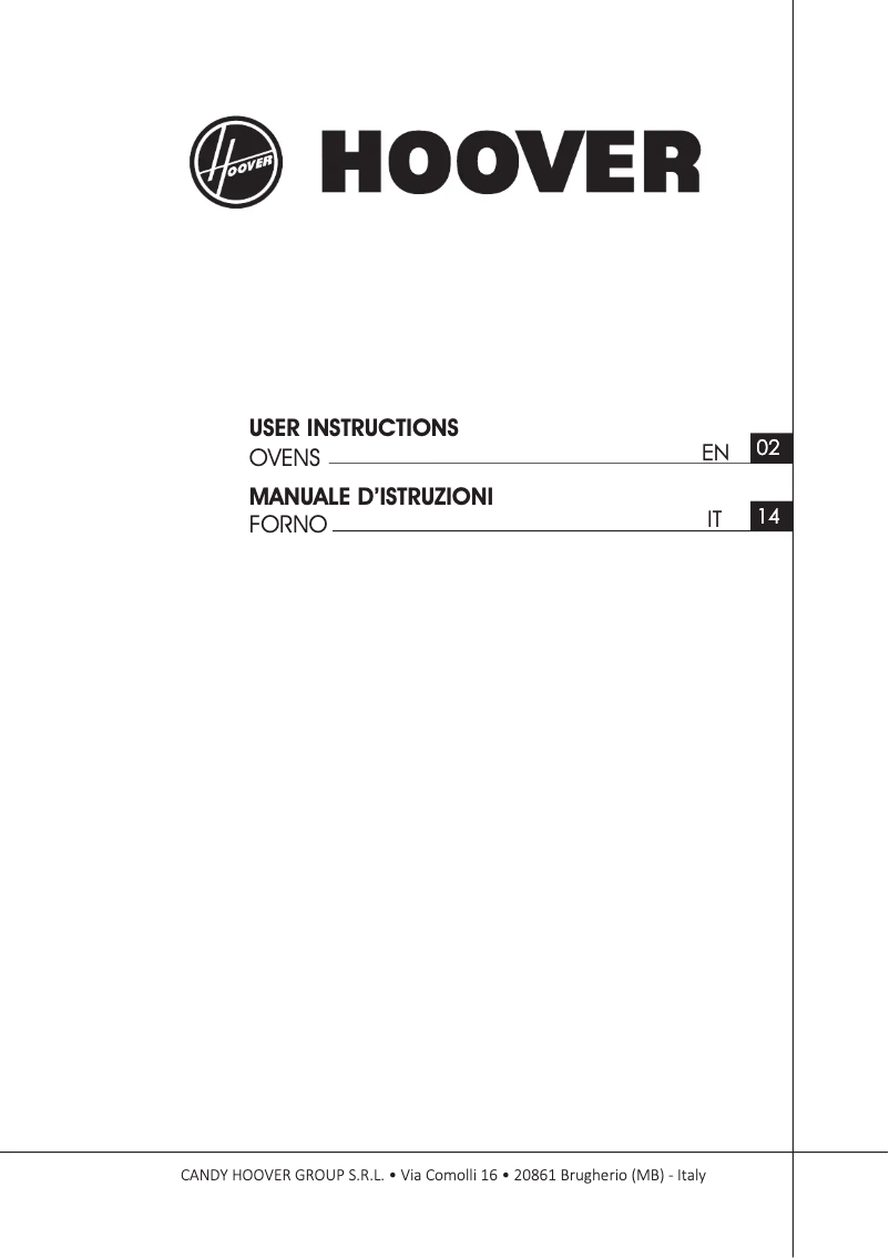 Image de la première page du manuel de l'appareil H-OVEN 300 HOC3E3358IN WIFI