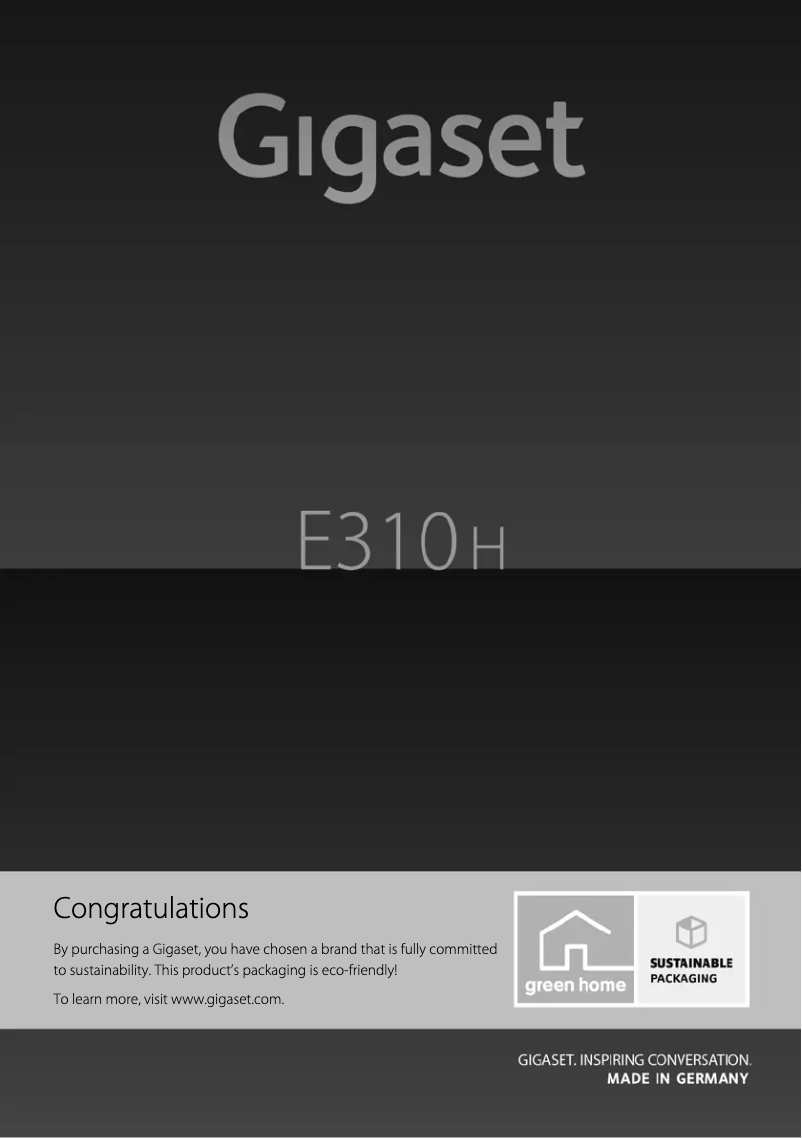 Page 1 de la notice Manuel utilisateur Gigaset E310H