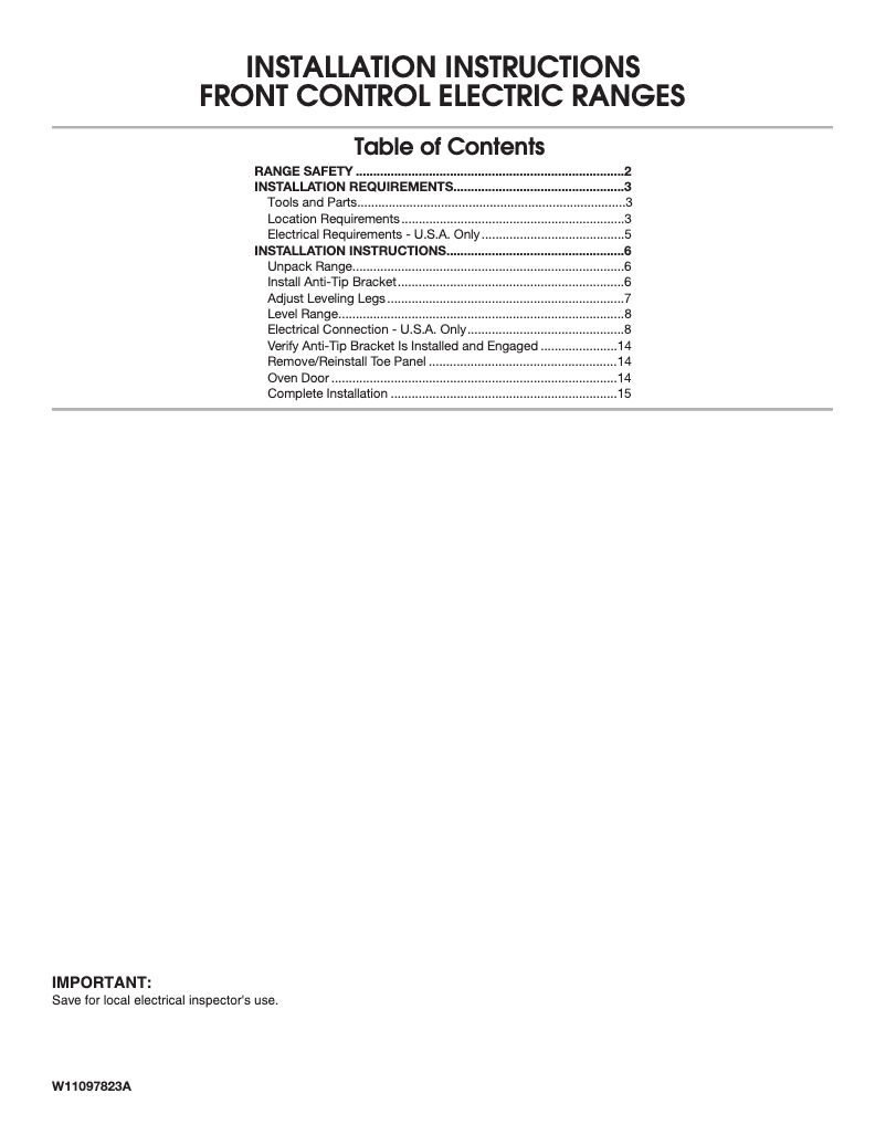 Imagen de la primera página del manual del dispositivo WEE510SAGW