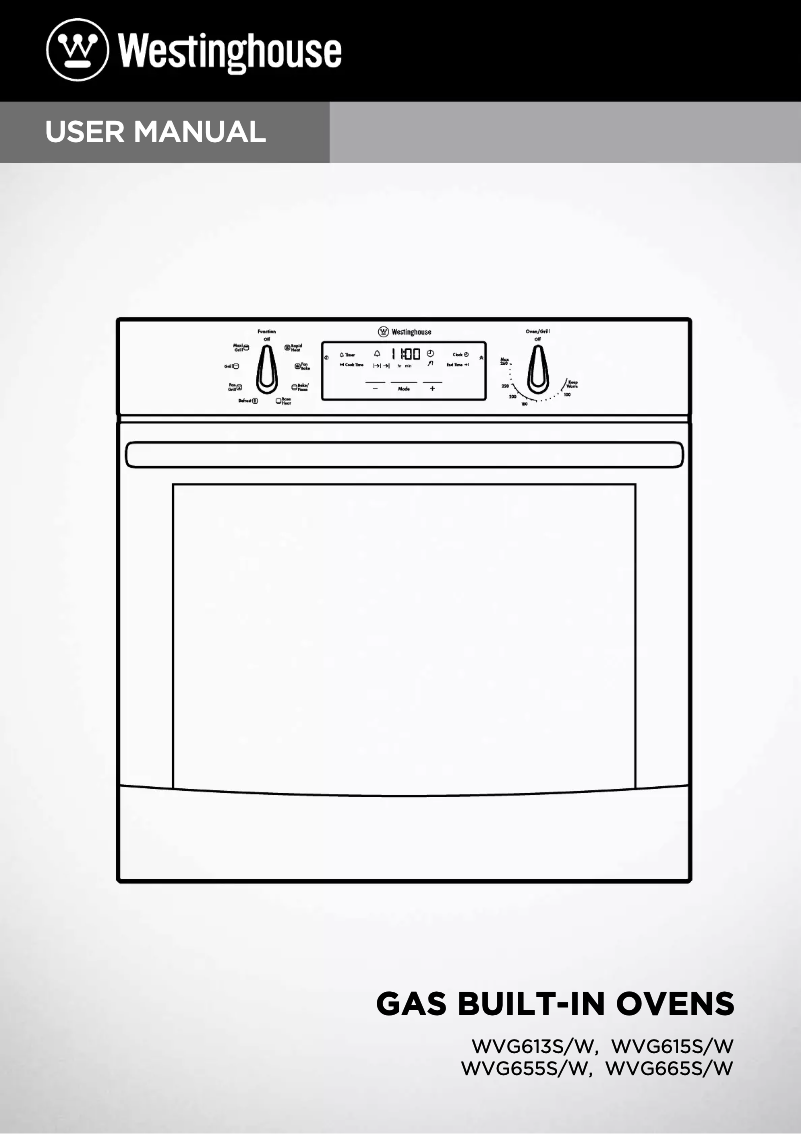 Page 1 of the manual User Manual Westinghouse WVG665WNG