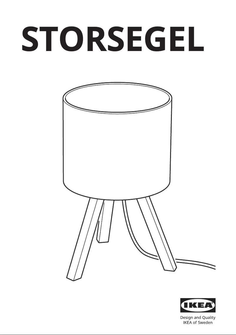 Page 1 de la notice Manuel utilisateur Ikea STORSEGEL 605.735.38