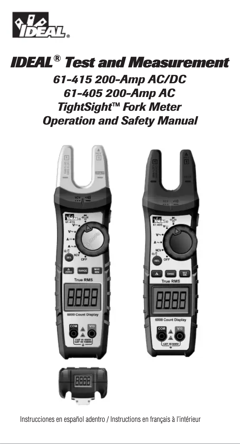 Page 1 de la notice Manuel utilisateur Ideal 61-415