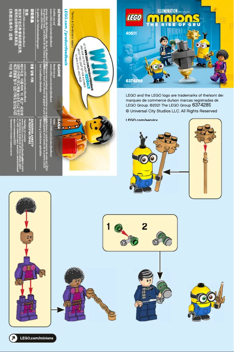 Page n°1 - Manuel utilisateur Lego Minions 40511
