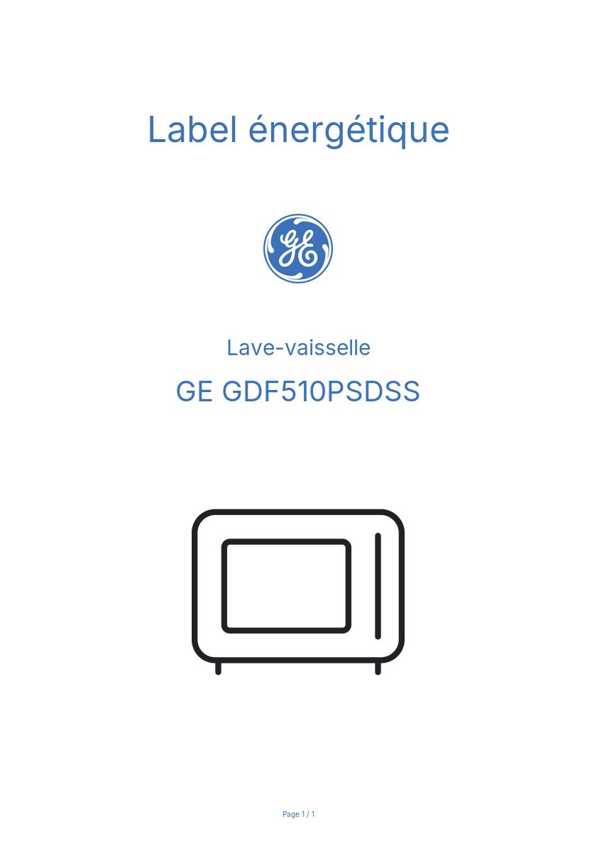 Image de la première page du manuel de l'appareil GDF510PSDSS