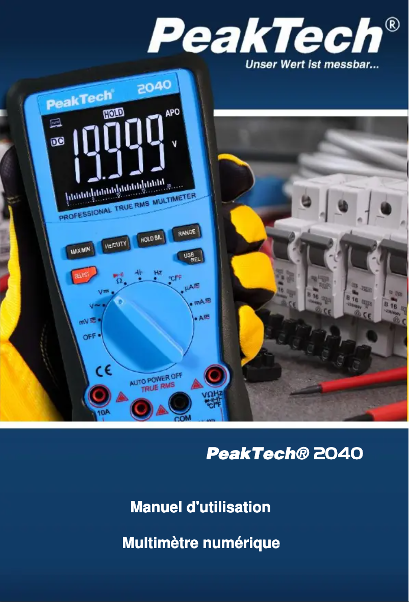 Página 1 del manual Manual de usuario PeakTech 2040