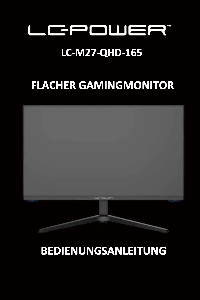 Page n°1 - Manuel utilisateur LC-Power LC-M27-QHD-165