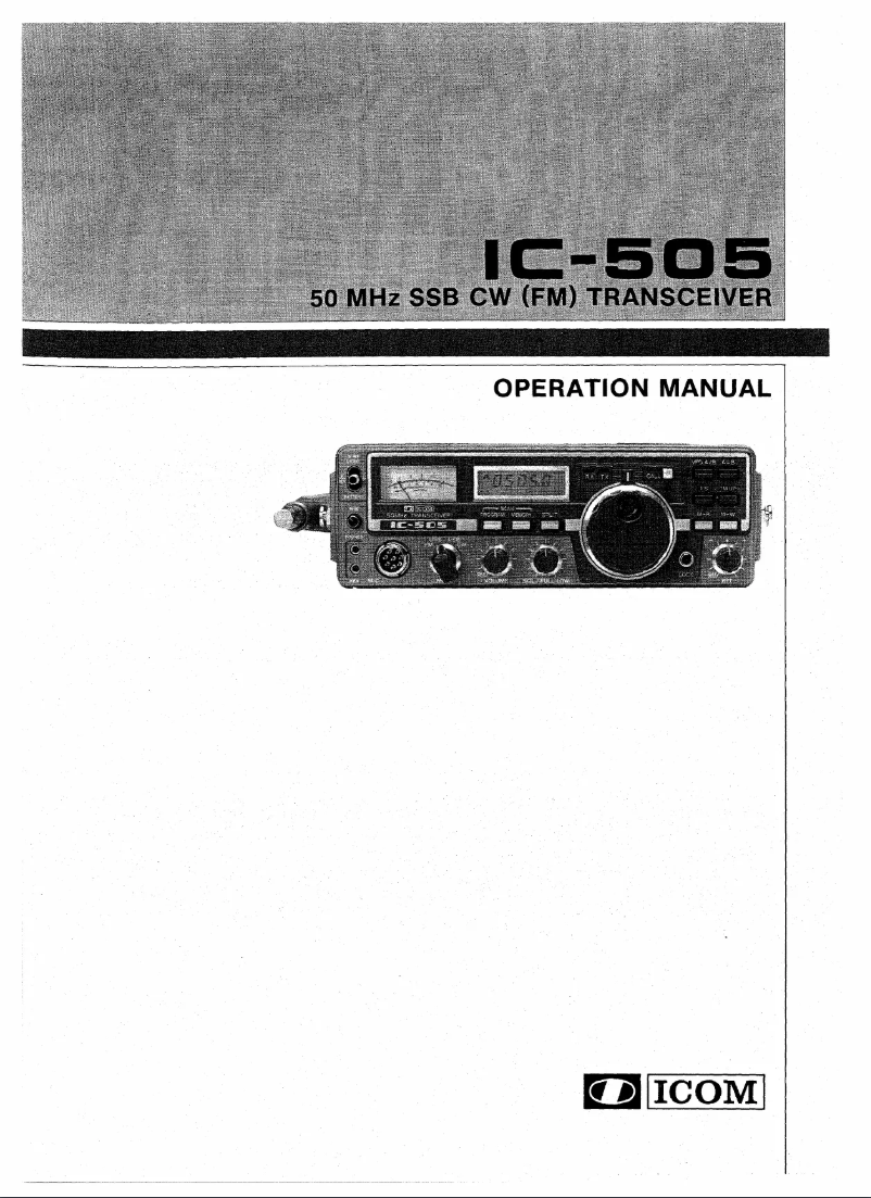 Image de la première page du manuel de l'appareil IC-505