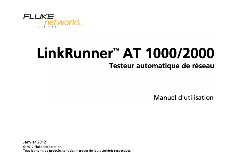 First page image of the manual for LinkRunner