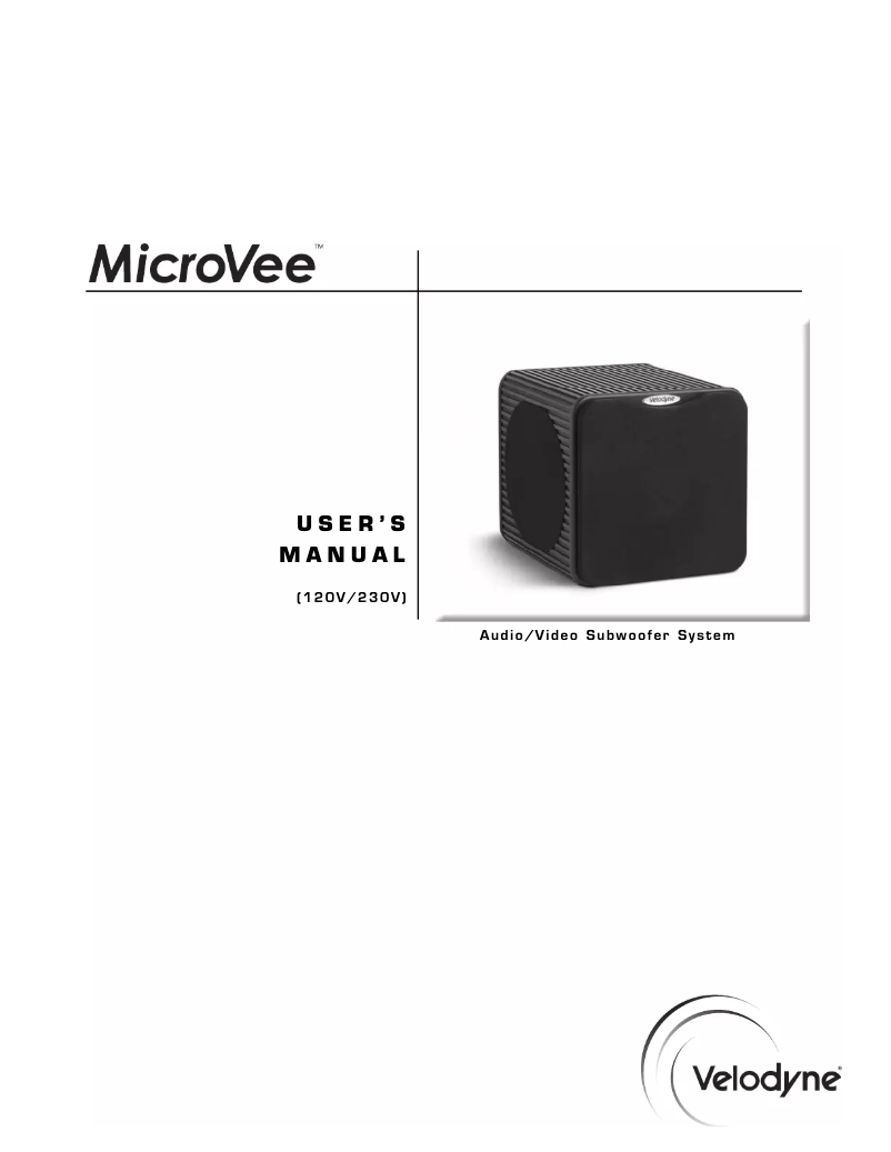 Image de la première page du manuel de l'appareil MicroVee