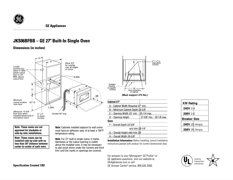 Image de la première page du manuel de l'appareil JKS06BFBB