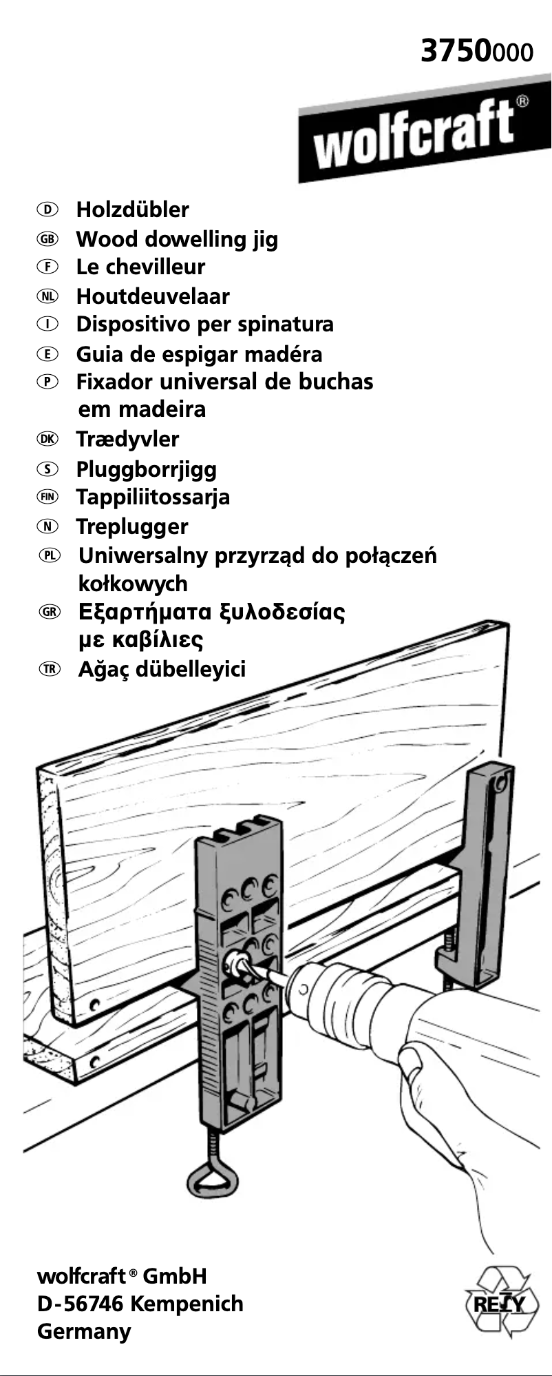 Page 1 de la notice Manuel utilisateur Wolfcraft 3750000