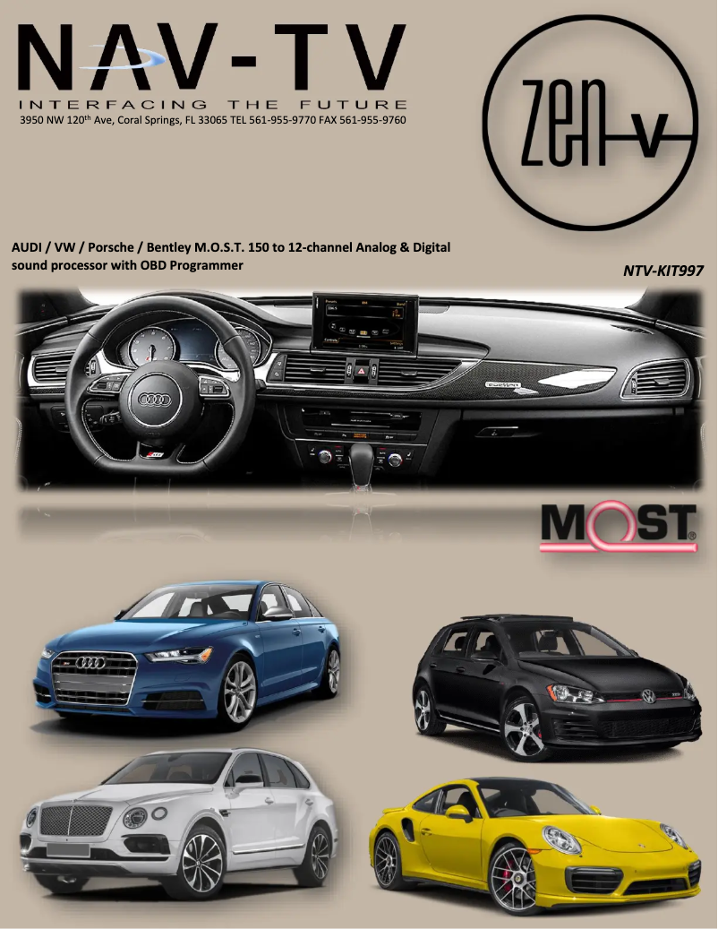 Page n°1 - Manuel utilisateur NAV-TV NTV-KIT997