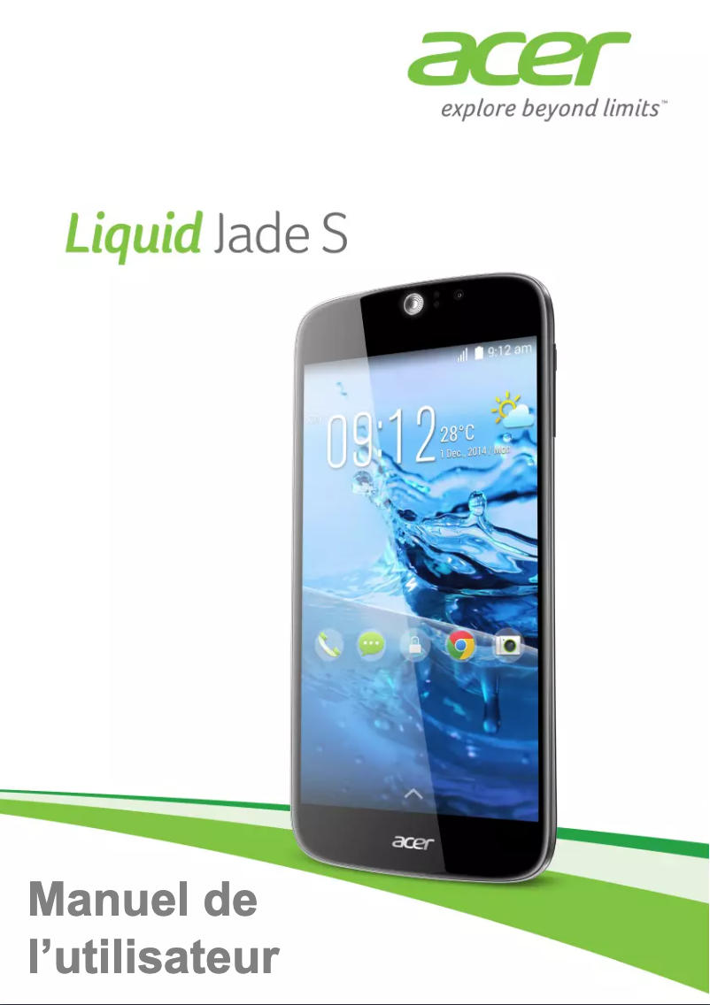 Page 1 de la notice Manuel utilisateur Acer Liquid Jade