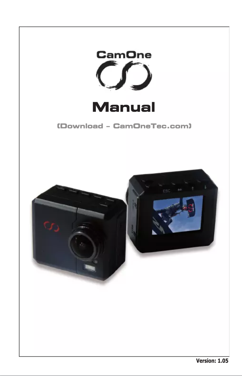 Page n°1 - Manuel utilisateur CamOne Infinity COIN01