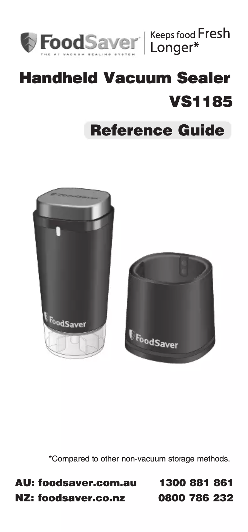 Page 1 de la notice Manuel utilisateur FoodSaver VS1185
