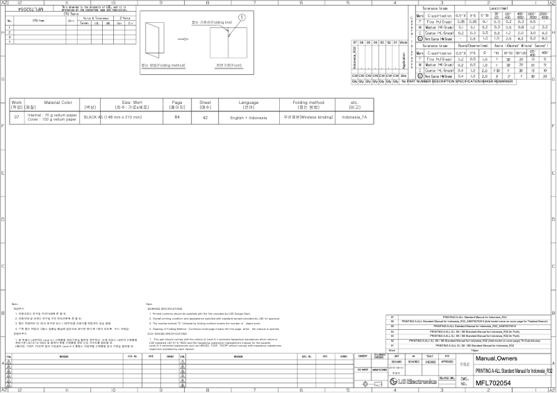 Page 1 de la notice Manuel utilisateur LG E10SV5