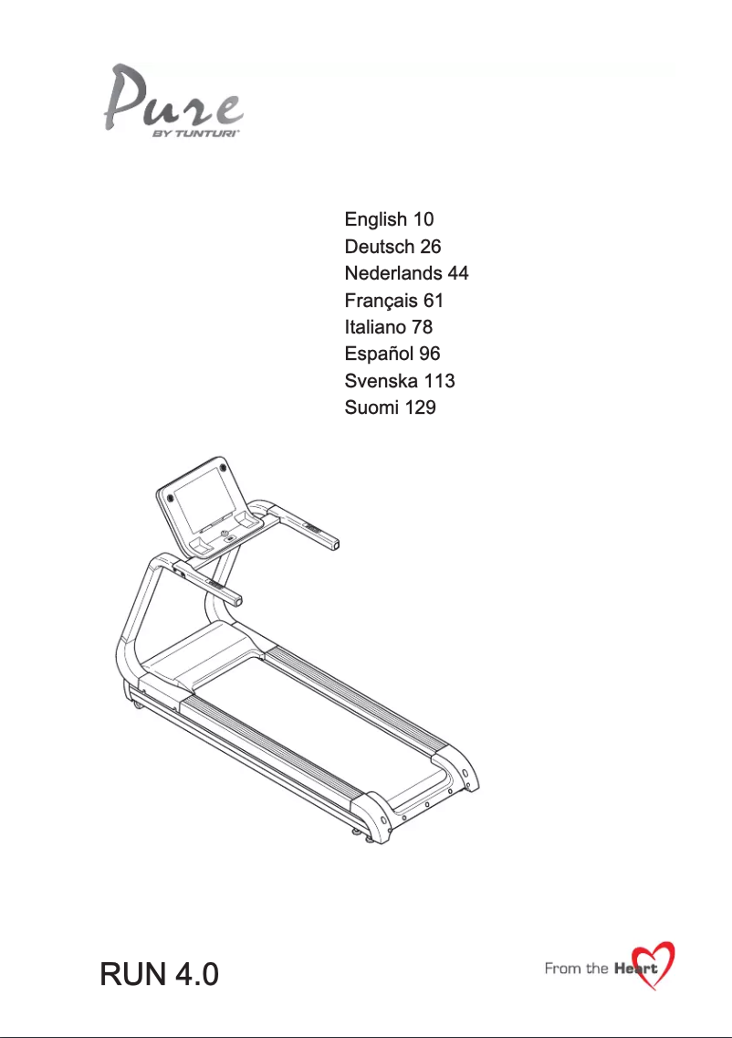 Page n°1 - Manuel utilisateur Tunturi Pure Run 4.0