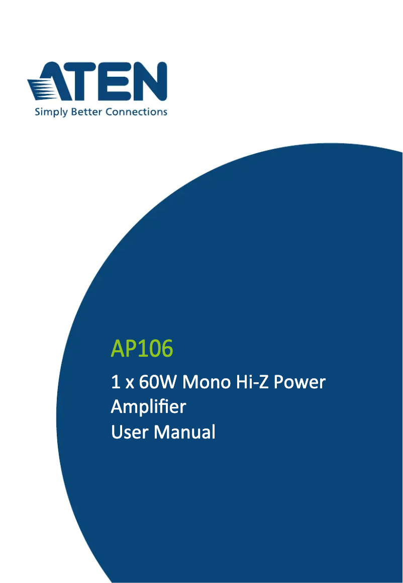 Page n°1 - Manuel utilisateur ATen AP106