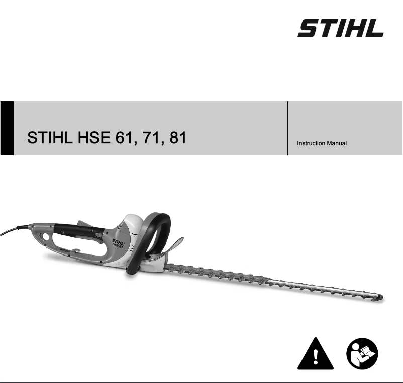 Page 1 de la notice Manuel utilisateur Stihl HSE 61