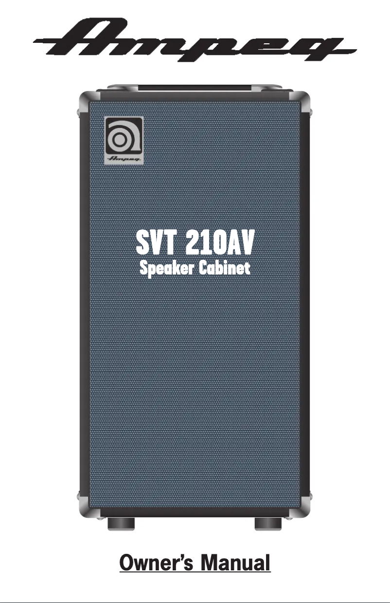 Página 1 del manual Manual de usuario Ampeg SVT-210AV