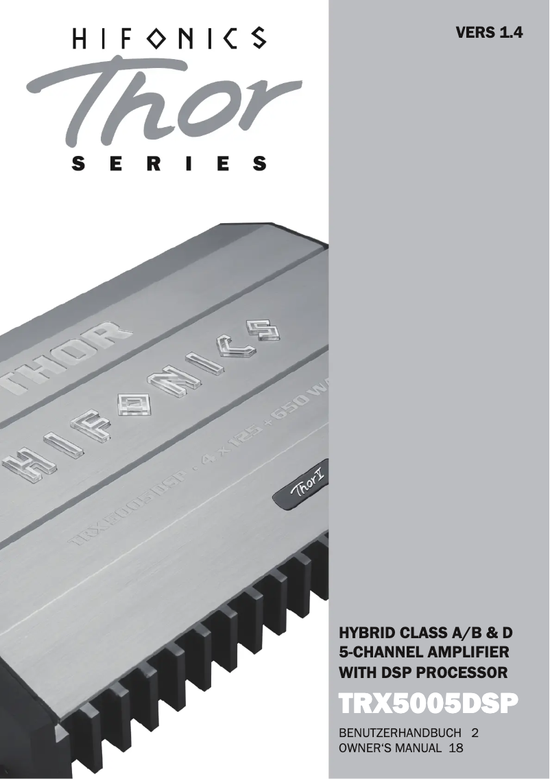 Image de la première page du manuel de l'appareil Thor TRX5005DSP
