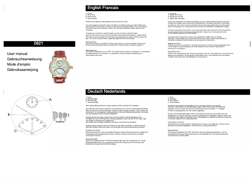 Page n°1 - Manuel utilisateur Davis 0821