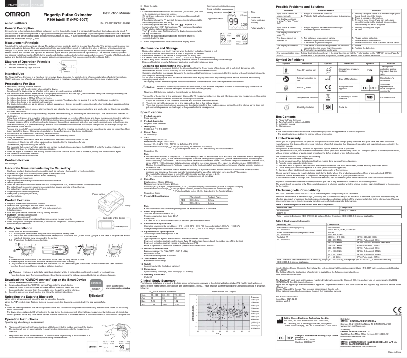 Page n°1 - Manuel utilisateur Omron P300 Intelli IT Pulse