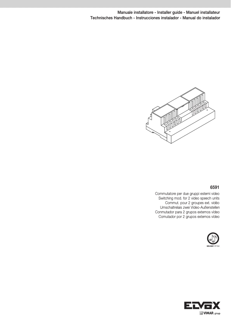 Image de la première page du manuel de l'appareil ELVOX 6591