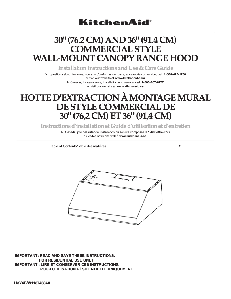 First page image of the manual for KVUC606JSS