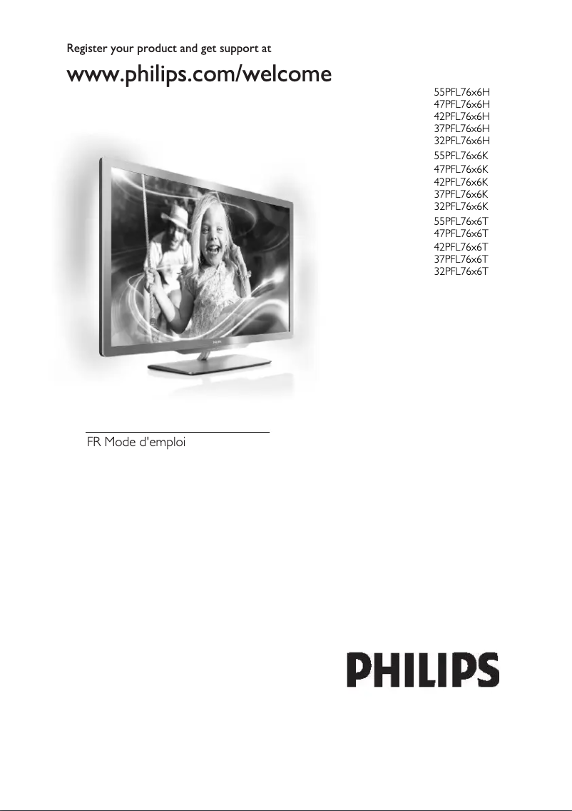 Page 1 de la notice Manuel utilisateur Philips 47PFL7656K