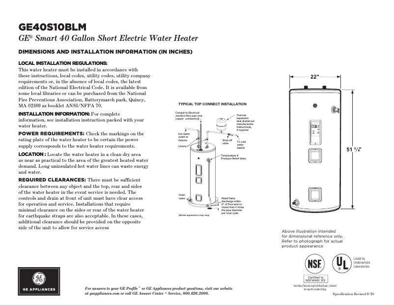 Image de la première page du manuel de l'appareil GE40S10BLM