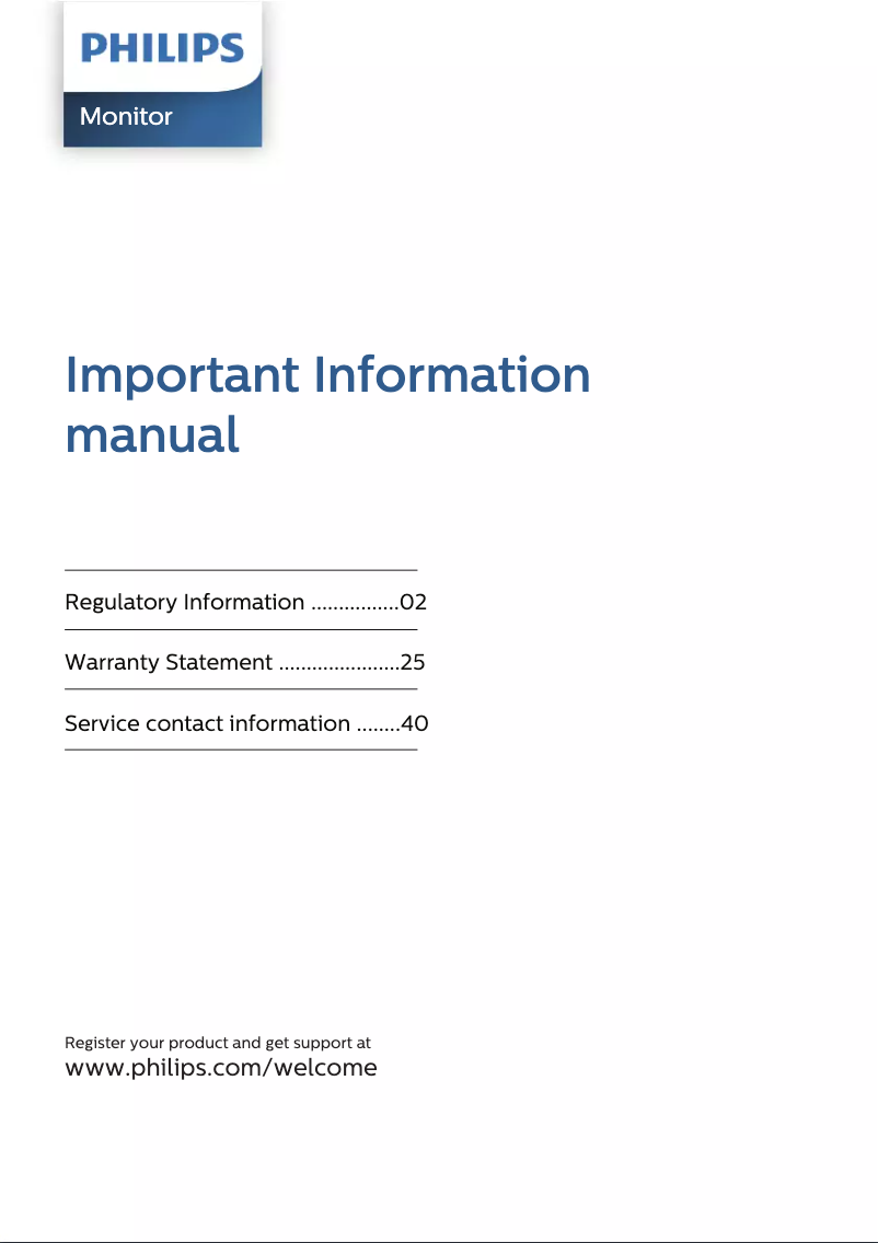Page n°1 - Manuel utilisateur Philips S221E5ANW