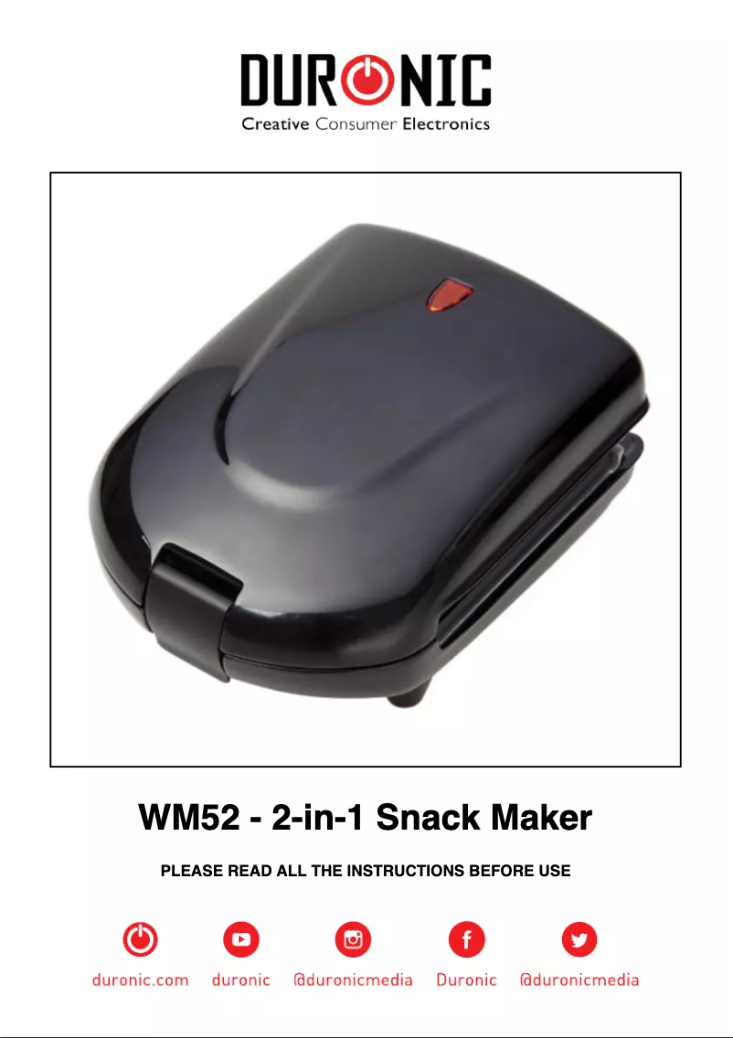 Image de la première page du manuel de l'appareil WM52