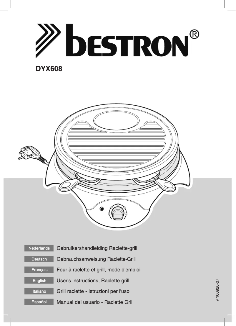 Page n°1 - Manuel utilisateur Bestron DYX608