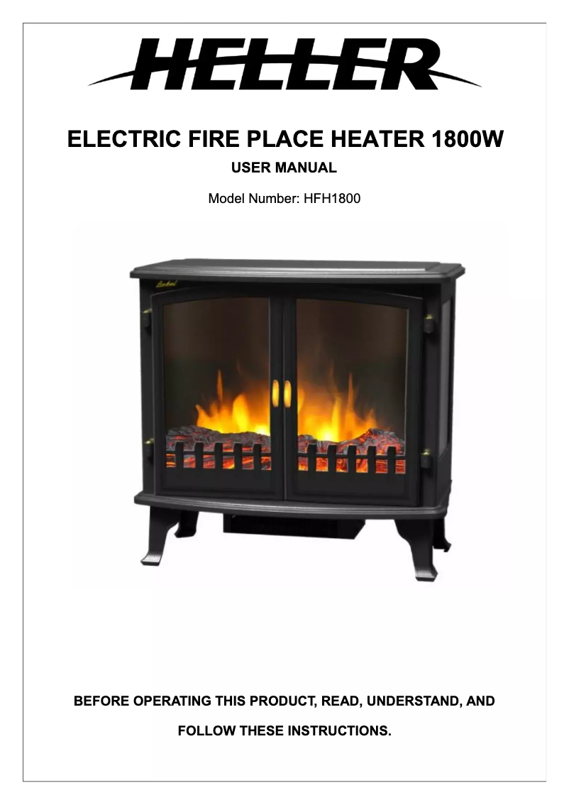 Page n°1 - Manuel utilisateur Heller HFH1800