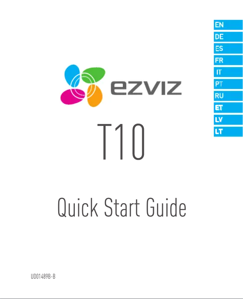 Page 1 de la notice Manuel utilisateur EZVIZ T10