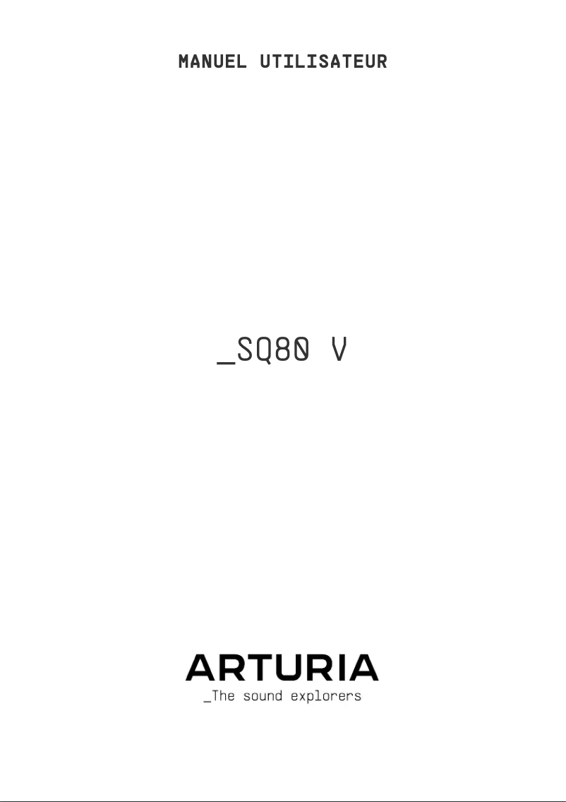 Page 1 de la notice Manuel utilisateur Arturia SQ80 V