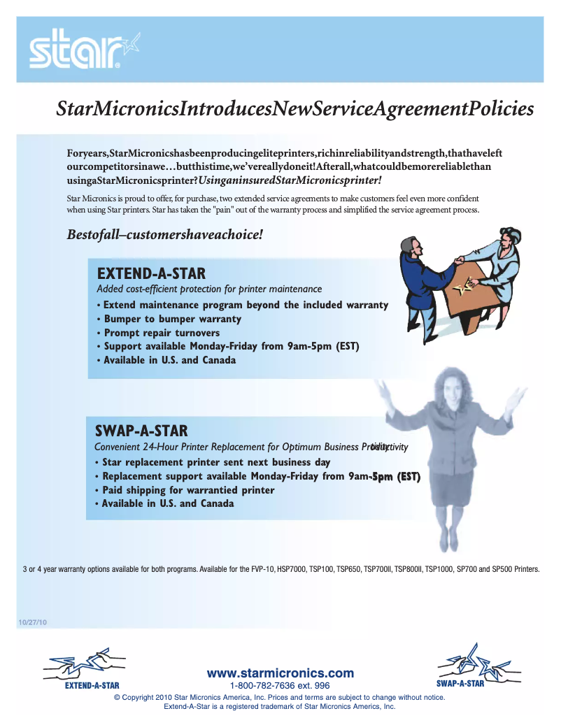 Page n°1 - Manuel utilisateur Star Micronics TSP800 TSP847IIU