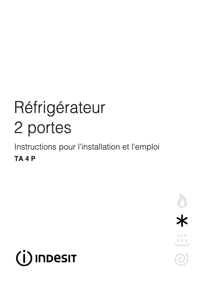 Page n°1 - Manuel utilisateur Indesit TA 4 P
