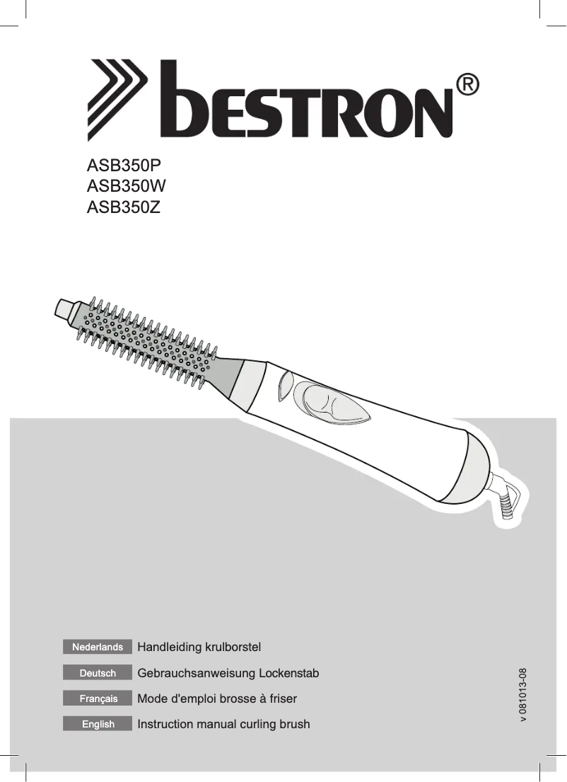 Page 1 de la notice Manuel utilisateur Bestron ASB350P