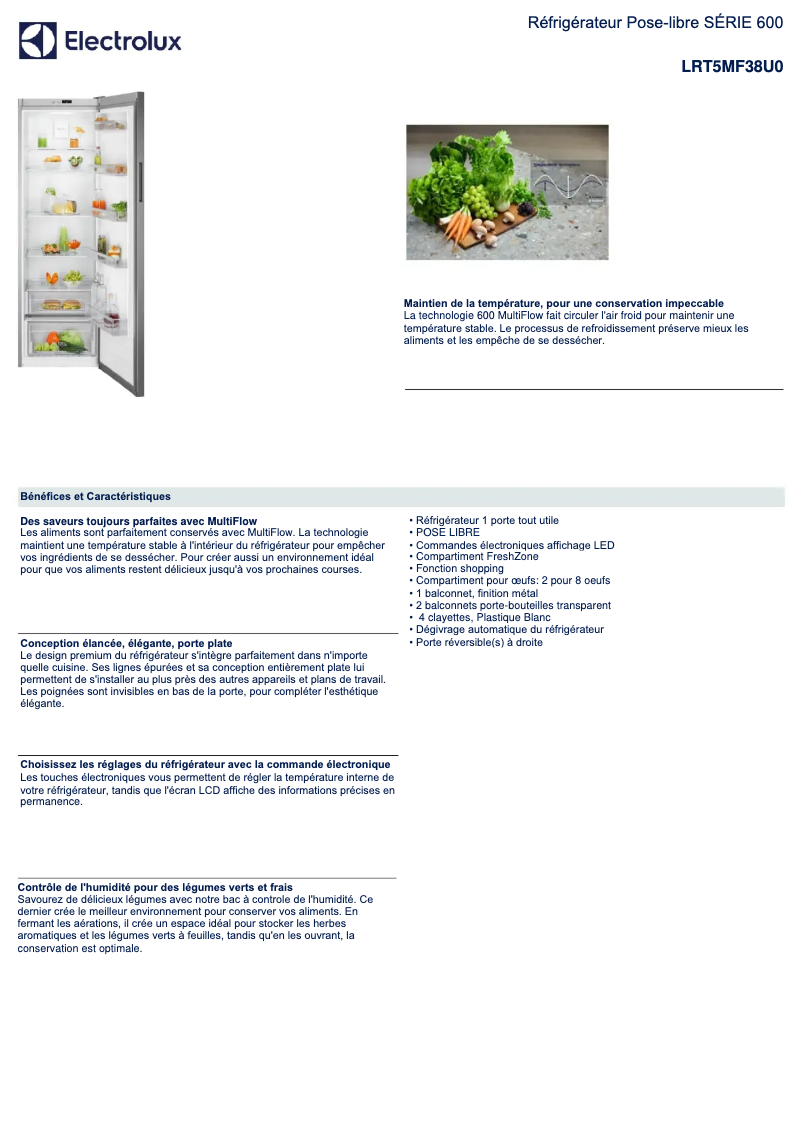 Página 1 del manual Ficha técnica Electrolux LRT5MF38U0
