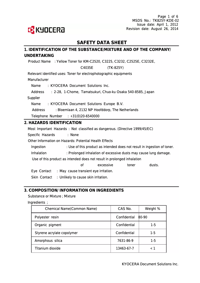 Imagen de la primera página del manual del dispositivo KM-C3232