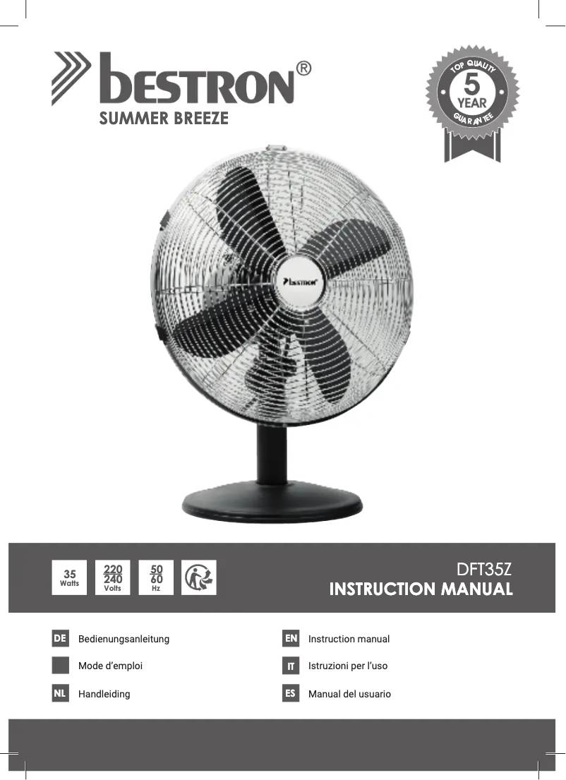 Image de la première page du manuel de l'appareil DFT35Z