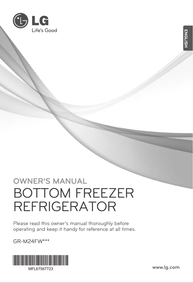 Page 1 de la notice Manuel utilisateur LG GR-M24FWCVM