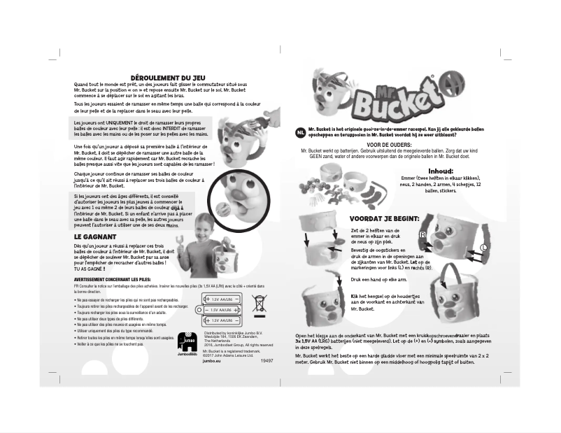Image de la première page du manuel de l'appareil Mr. Bucket