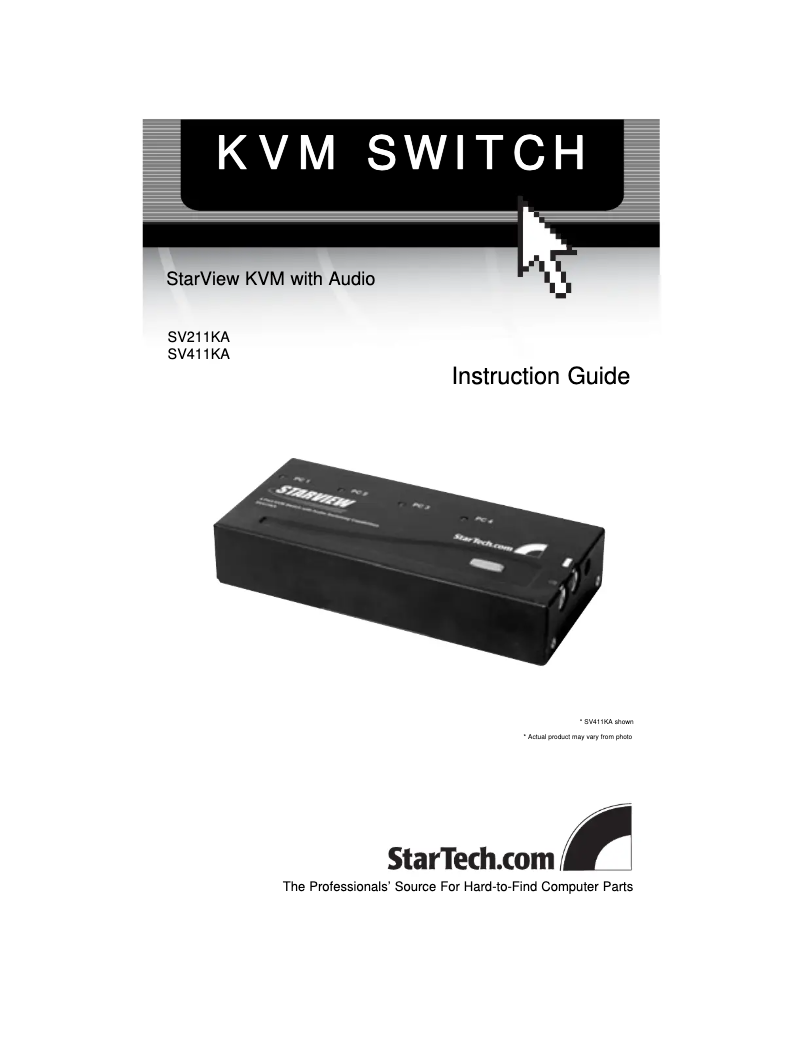 Page 1 de la notice Manuel utilisateur StarTech.com SV411KA