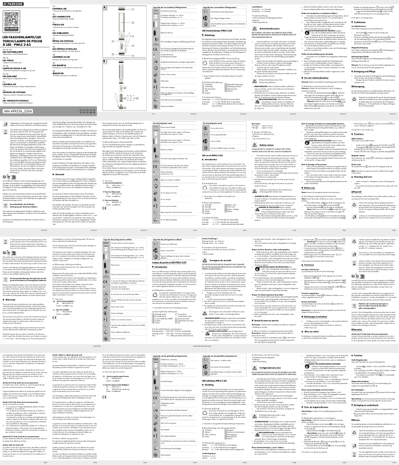 Page 1 de la notice Manuel utilisateur Parkside PWLC 3 A2