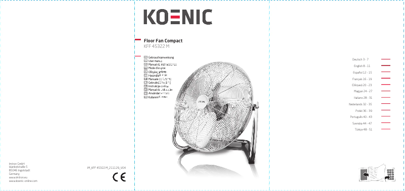Page 1 de la notice Manuel utilisateur Koenic KFF 45322 M